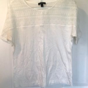 J Crew lace trim top